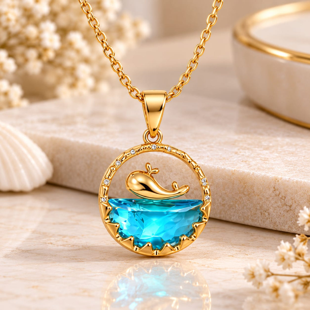 The Blue Whale Necklace for Women
