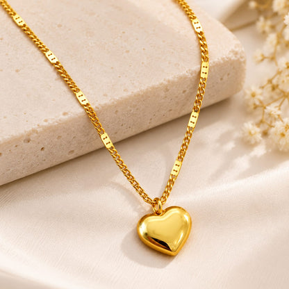 Bold Heart Pendant Necklace for Women