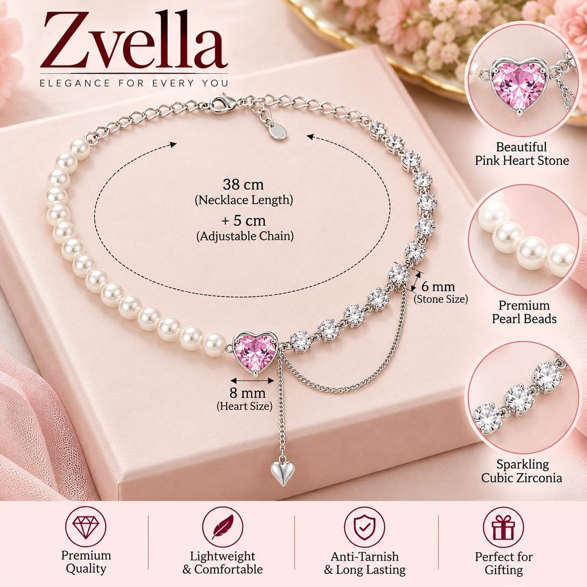 Double Layer Pearl Necklace for Women