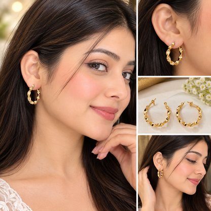 GOLD TONE FASHION EARRINGS SET