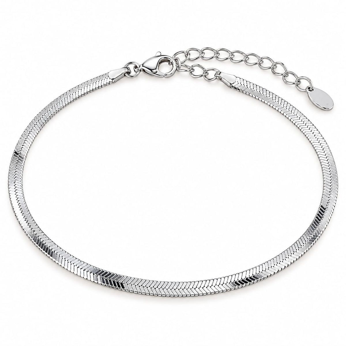 Silver Snake Chain Anklet for Women