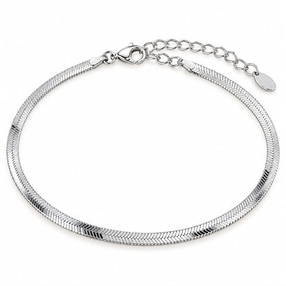 Silver Snake Chain Anklet for Women