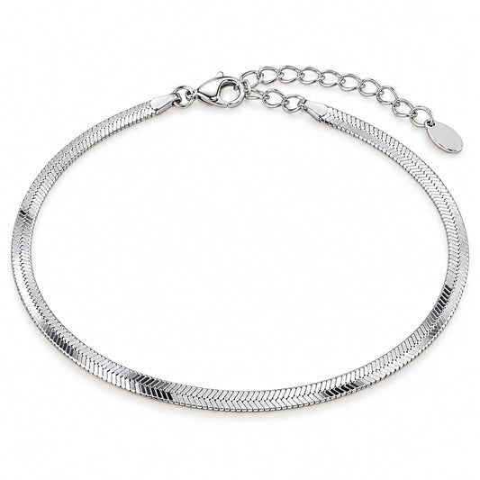 Silver Snake Chain Anklet for Women